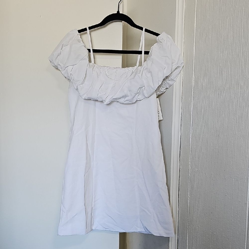 NWT A New Day Ruffle Mini A-Line White Size 4 - Picture 3 of 10